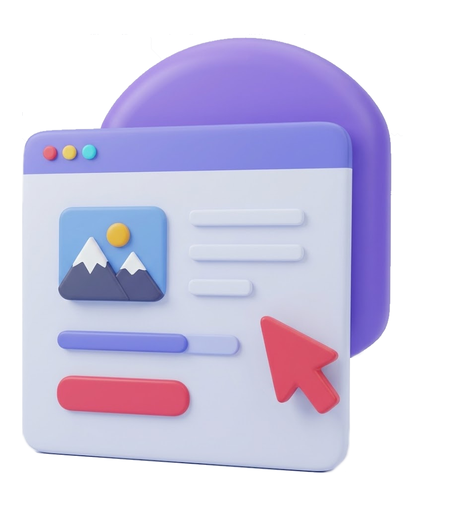 Landing Page Ilustração 3D